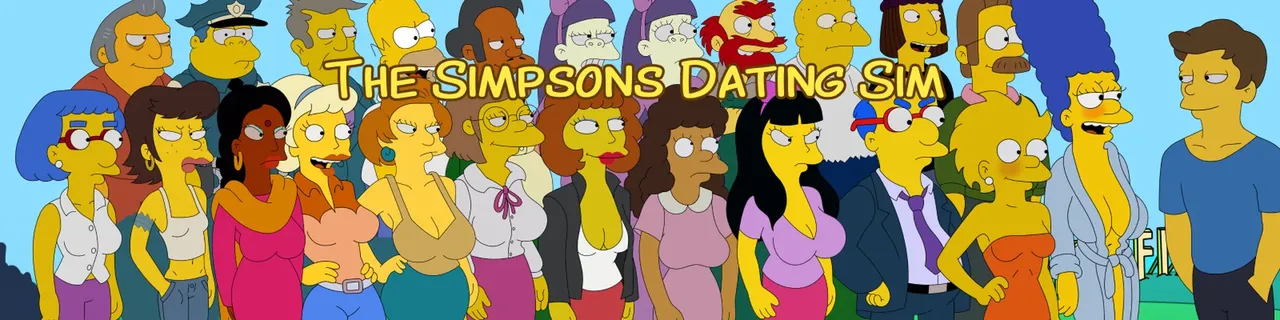 The Simpsons Dating Sim Banner